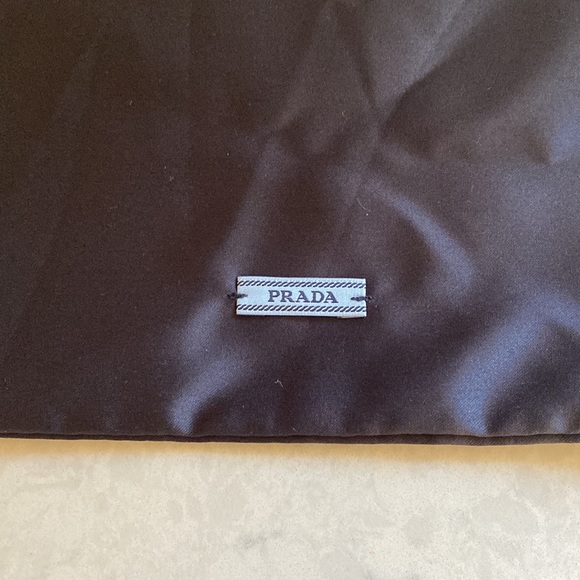 Prada Blue Silk Drawstring Dust Bag Bundle 2 Piece Set Cover Sleeve Travel Case - Picture 2 of 3
